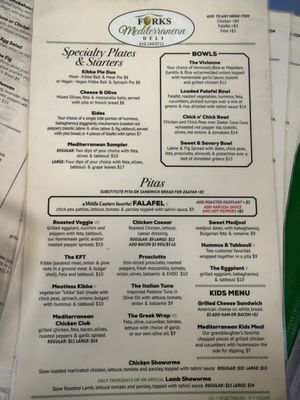 Menu photo 1 Forks Mediterranean Deli Easton, PA