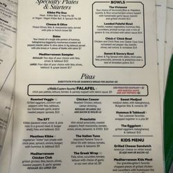 Forks Mediterranean Deli - Menu