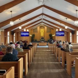 Cheektowaga Community Bapt Church - The Sanctuary - 2 new monitors are easy to see and the Air conditioning is nice in the summer.