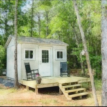 Built by Faith Construction - Deck on my she shed - Carpenters Near Me