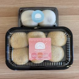 Peanut butter mochi; red bean mochi Peanut butter mochi; red bean mochi