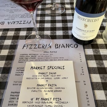 Pizzeria Bianco - Simple Menu -- packed with quality ! - Italian Near Me - Phoenix, Arizona