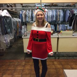Vaughn Cleaners - Christmas. Sweater day at Vaughn Cleaner's