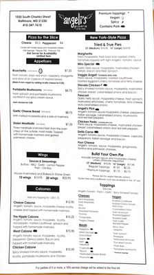 Menu photo 8 Angeli’s pizzeria Fed Hill Baltimore, MD Menu photo 8 Angeli’s pizzeria Fed Hill Baltimore, MD