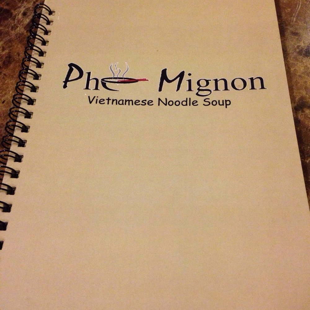 Pho Mignon - Menu front - Vietnamese Near Me - Kirkland, Washington Pho Mignon - Menu front - Vietnamese Near Me - Kirkland, Washington