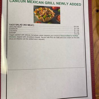 Cancun Mexican Grill - Menu page 4 - Mexican Near Me - St. Robert, Missouri
