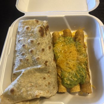 Cotija's Taco Shop - Carne Asada burrito with taquitos special 10.99 - Mexican Near Me - Colton, California