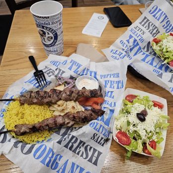 Nick the Greek - Souvlaki Plate with Steak - Greek Near Me - San Jose, California Nick the Greek - Souvlaki Plate with Steak - Greek Near Me - San Jose, California