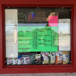 Sun-Days - Ice cream menu