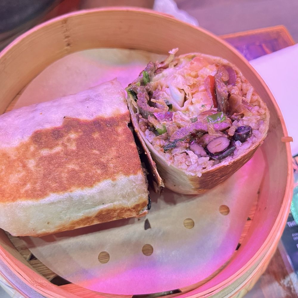 Dragon Casa - Mongolian Beef Burrito - Asian Fusion Near Me - Dallas, Texas