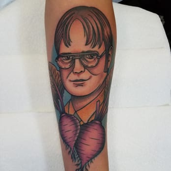 Outer Limits Tattoo & Body Piercing - Dwight Schrute portrait. Done by Andrew Baysinger in a traditional/American style. fuckin love this thing, man. - Tattoo Near Me - Costa Mesa, California Outer Limits Tattoo & Body Piercing - Dwight Schrute portrait. Done by Andrew Baysinger in a traditional/American style. fuckin love this thing, man. - Tattoo Near Me - Costa Mesa, California