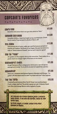 Menu photo 1 4 Kahunas Tiki Lounge Arlington, TX