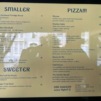 Jules - Menu from the street - Pizza Near Me - San Francisco, California