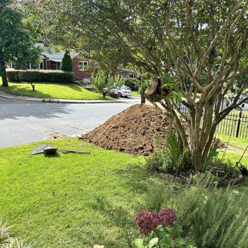 Core Scapes - Front yard, new soil, but before nice yard was torn up with moving soil with heavy equipment. - Landscaping Near Me Core Scapes - Front yard, new soil, but before nice yard was torn up with moving soil with heavy equipment. - Landscaping Near Me