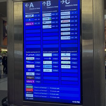 Scandinavian Airlines - Check-in areas - Airlines Near Me - Los Angeles, California