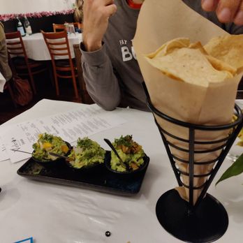 Veleros - Fantastic guacamole trio and chips (mango, traditional, and pineapple) - New Mexican Cuisine Near Me - Valparaiso, Indiana