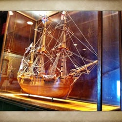 Cincinnati Country Club - Cool model ship on the bookcase.