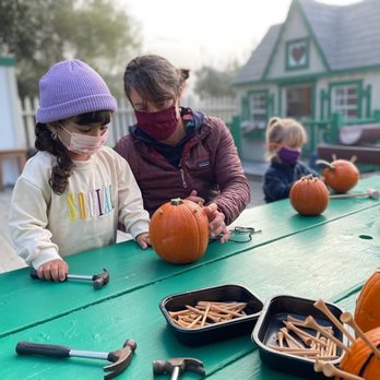 Children's Cottage Cooperative - Fall activity, pegs in pumpkins! - Preschools Near Me - Larkspur, California