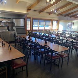 Bonanza Steakhouse - This is their party  room and while I was there, a birthday party was setting up the room with their favors.