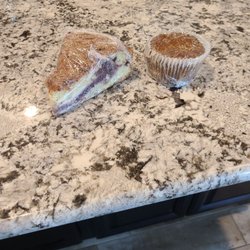 The Baker's Bean - Blue berry coffee cake and carrot cake muffin with cream chz filling. Home-made.