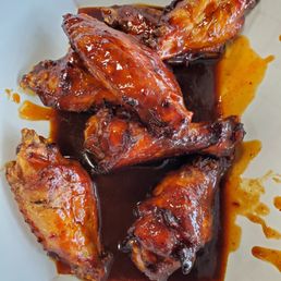 Smoked wings with Chipotle Citrus Barbeque sauce