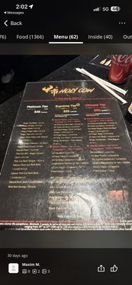 Menu photo 5 Holy Cow Chino Hills, CA Menu photo 5 Holy Cow Chino Hills, CA