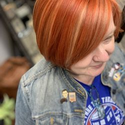 Salon Luna - Perfect sunset /color /cut by jackie