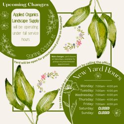 Applied Organics Landscape Supply - FALL HOURS