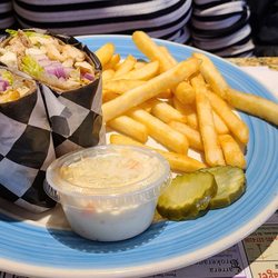 Lenape Valley Diner - Greek salad wrap.