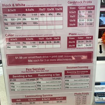 Universal Printing - Printing price menu - Printing Services Near Me - New Orleans, Louisiana Universal Printing - Printing price menu - Printing Services Near Me - New Orleans, Louisiana
