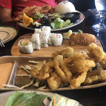 BF Miyabi - Calamari, California roll with inari - Sushi Bars Near Me - Roseville, California BF Miyabi - Calamari, California roll with inari - Sushi Bars Near Me - Roseville, California
