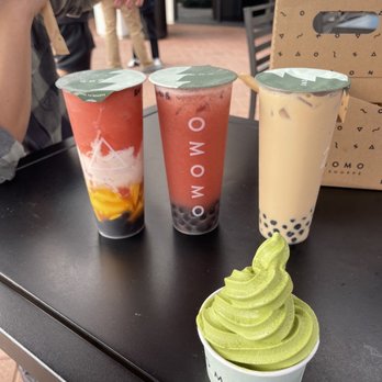 OMOMO Tea Shoppe - Dec 2022  Strawberry hurricane with added pudding - Coffee & Tea Near Me - Irvine, California