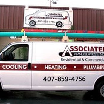 Associated Piping Services - Company Truck in front of building. - Heating & Air Conditioning/HVAC Near Me - Orlando, Florida