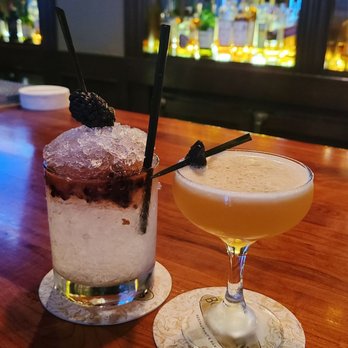 The Bar at Bohanan's - two cocktails on the bar - Bars Near Me - San Antonio, Texas The Bar at Bohanan's - two cocktails on the bar - Bars Near Me - San Antonio, Texas