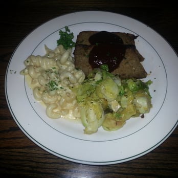 Legend's Restaurant - Turkey meatloaf, mac and cheese, and the vegetable of the day, which was one of the best Brussels sprouts dishes I've eaten. - Seafood Near Me - Norman, Oklahoma Legend's Restaurant - Turkey meatloaf, mac and cheese, and the vegetable of the day, which was one of the best Brussels sprouts dishes I've eaten. - Seafood Near Me - Norman, Oklahoma
