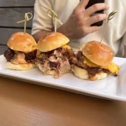 Treadwell Park - House Smoked Pork, Brisket and Jerk Chicken Sliders