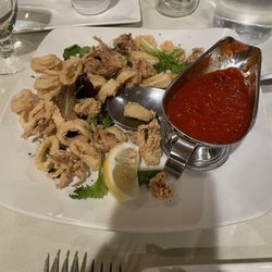 The Stone Terrace by John Henry's - Calamari tender not chewy. Really nice marinara