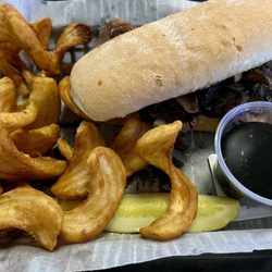Z's Fork Horners - Prime rib sandwich and sidewinder fries
