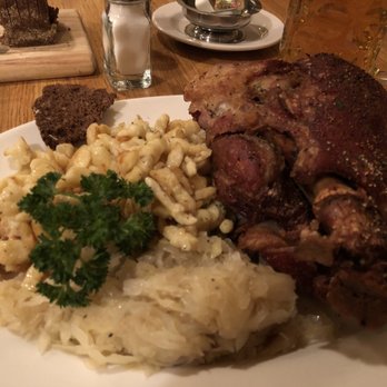 Laschet's Inn - Roasted pork shank. Saturday special dinner - German Near Me - Chicago, Illinois Laschet's Inn - Roasted pork shank. Saturday special dinner - German Near Me - Chicago, Illinois
