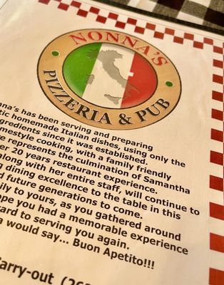 Menu photo 7 Nonna’s Pizzeria and Pub Sturtevant, WI
