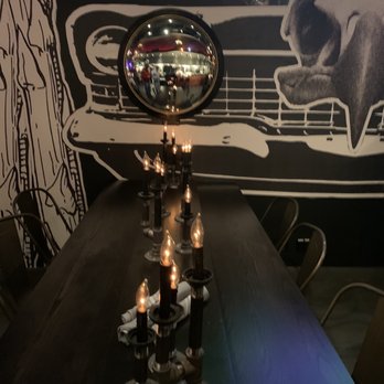 The Beast - Cool artsy funky dark tables in The Beast/Area 15 - New American Near Me - Las Vegas, Nevada The Beast - Cool artsy funky dark tables in The Beast/Area 15 - New American Near Me - Las Vegas, Nevada