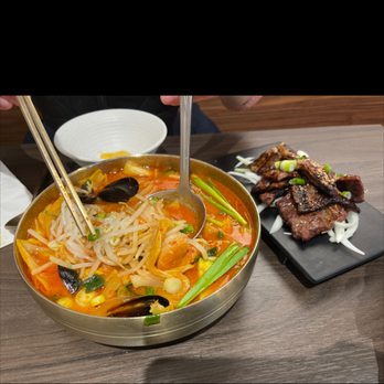 Kooksoo II - This is the regular seafood stew with galbi  4/5 - Noodles Near Me - Carrollton, Texas