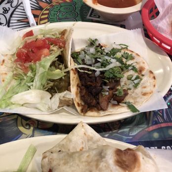 Taqueria Del Sol - Al pastor taco and chicha verde taco - Tex-Mex Near Me - Houston, Texas
