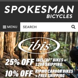 Spokesman Bicycles - The discount on their website which initially Miles denied it