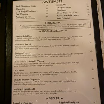 Castelli's - Starters and salads - Italian Near Me - Palm Desert, California