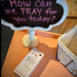 Salt Of The Earth Boutique - Feel free to write down a prayer request while you're shopping.