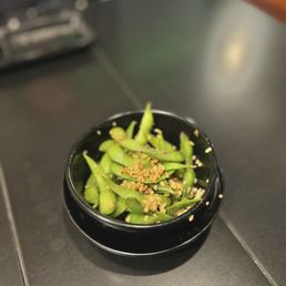 Spicy Garlic Edamame