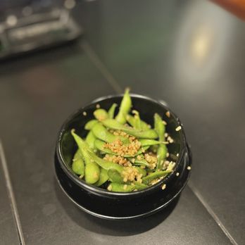 Umi Sushi & Sake - Garlic Edamame ($6.95) - Sushi Bars Near Me - Morro Bay, California