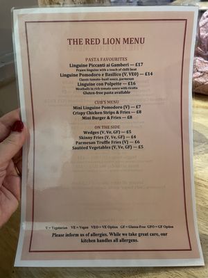 Menu photo 2 The Red Lion Culworth, NTH Menu photo 2 The Red Lion Culworth, NTH