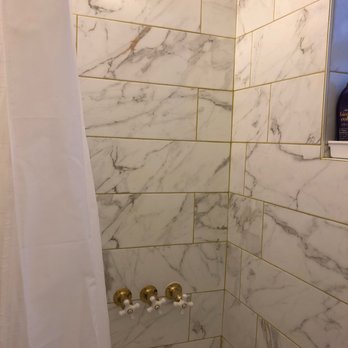 Harlem Property Re+Development - Great new gold accented shower. - General Contractors Near Me - New York, New York